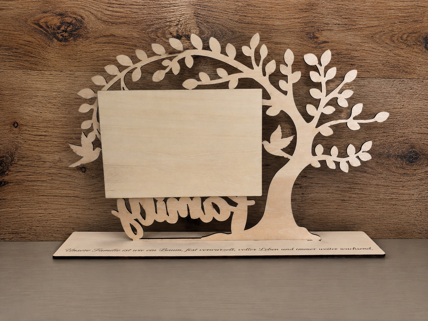 Bilderrahmen aus Holz für ein Familienfoto